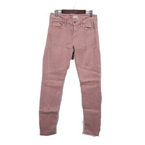 Mother The Looker POP Skinny Jean SZ 27 Light Pink Denim Long